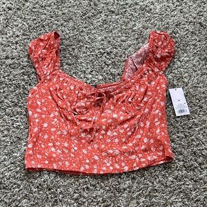 Floral Red Women's Top